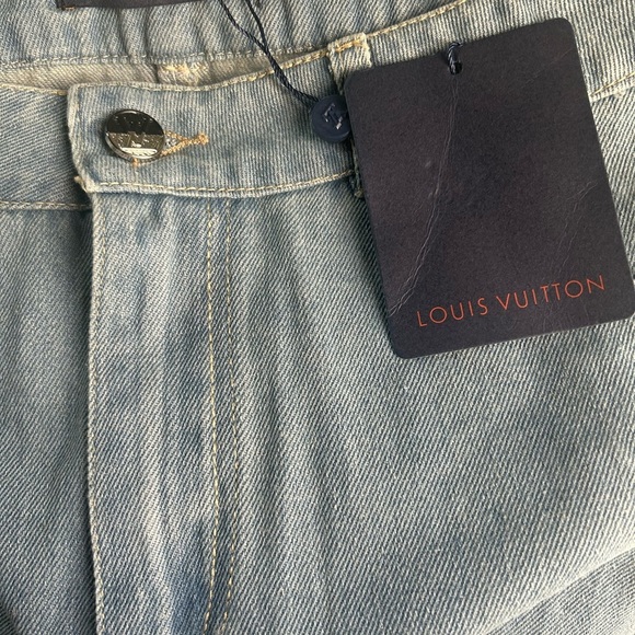 Louis Vuitton Blue A-Line Mini Skirt Casual (NWT) tag large but runs small - Picture 5 of 8